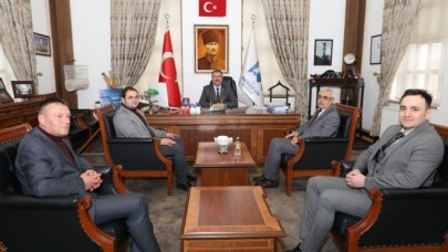 ERDOĞMUŞ, BELEDİYE’YE VEDA ZİYARETİNDE BULUNDU