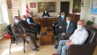 ERKEK VE BERABERİNDEKİLER KAYMAKAM GÜLDOĞAN’I ZİYARET ETTİ