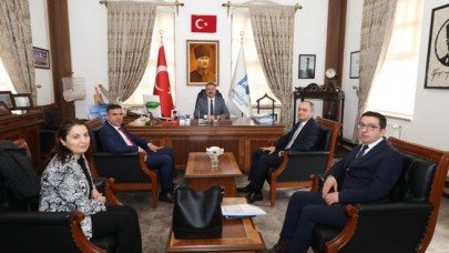 HALKBANK HEYETİ BAŞKAN KARGI’YI ZİYARET ETTİ