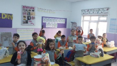 İLKOKUL ÖĞRENCİLERİ YARDIM KAMPANYASI BAŞLATTI