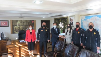 İTFAİYE TEŞKİLATINDAN KAYMAKAM GÜLDOĞAN’A ZİYARET
