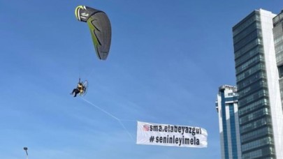 İZMİRLİ PARAMOTORCULAR, SMA HASTASI ELA BEBEK İÇİN HAVALANDI