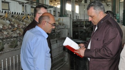 KENDİR FABRİKASINDA İNCELEMEDE BULUNDULAR
