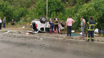 OTOMOBİL DEVRİLDİ BİR ÖLÜ