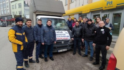 PTT ÇALIŞANLARI YARDIM MALZEMESİ GÖNDERDİ