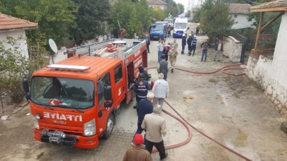 SAYGILI KÖYÜNDE YANGIN