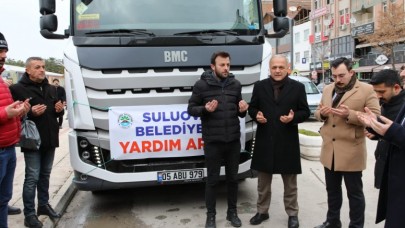 SULUOVA’DAN İLK YARDIM TIRI DUALARLA DEPREM BÖLGESİNE YOLCU EDİLDİ