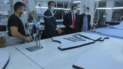 TEKSTİL FABRİKASINDA İNCELEMEDE BULUNDU