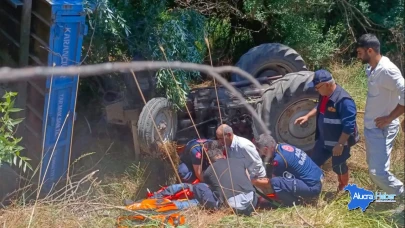 Şebinkarahisar’da traktör devrildi: 1 ölü, 1 yaralı