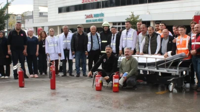 Hastanede Yangın Tatbikatı