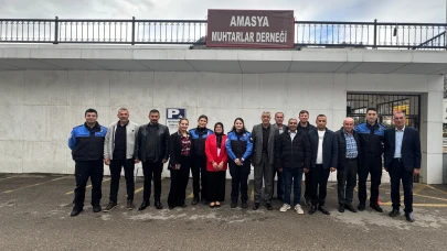 Amasya Emniyet Müdürlüğü’nden Muhtarlar Derneğine Ziyaret