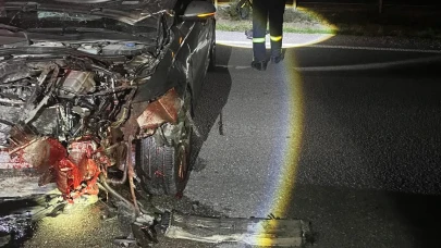 Merzifon'da Kaza! Yola Çıkan Domuza Çarptı!