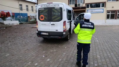 Merzifon’da Okul Servislerine Jandarma Denetimi