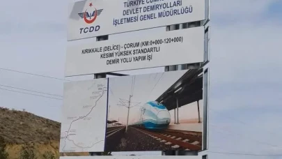 DEMİRYOLU YAPIM İŞİ TABELASI  DİKİLDİ