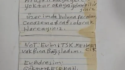 Tüm mal varlığını TSK'ya bağışladı.
