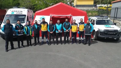 Amasya’dan 12 Kişilik Sağlık Ekibi Tatbikatta Görev Aldı