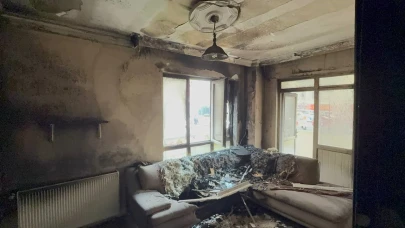 Günlük kiralık dairede sigara izmariti yangına neden oldu
