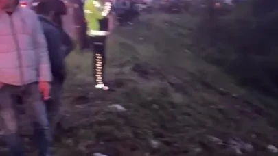 Otomobil dereye devrildi: 4 yaralı