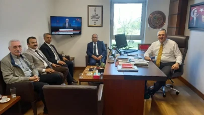 Amasya Heyeti TBMM’de Hasan Çilez’i Ziyaret Etti
