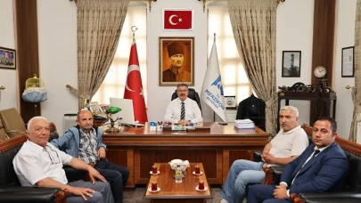 Merzifon 12 No’lu Birlik Minibüsleri Kooperatifinden Başkan Kargı’ya Ziyaret