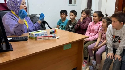 Direkli İlkokulu Öğrencilerine Ağız ve Diş Sağlığı Eğitimi Verildi