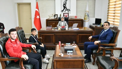 Türkiye Şampiyonu Görkem’e Kaymakam’dan Tebrik!