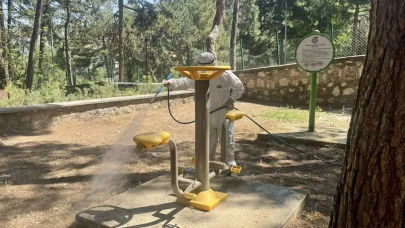 Amasya Belediyesi’nden Pirler Parkı’nda Yoğun Temizlik ve İlaçlama Mesaisi