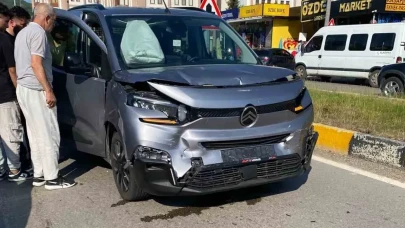 Kavşakta zincirleme kaza : 1 yaralı