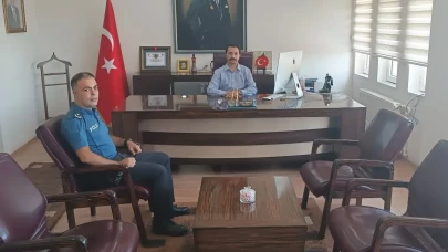 Kaymakam Osman Demirgül, İlçe Emniyet Amiri Onur Yıldırım’ı Kabul Etti