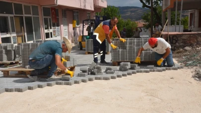 Göynücek Belediyesi’nden Kilitli Parke Taşı Çalışmaları