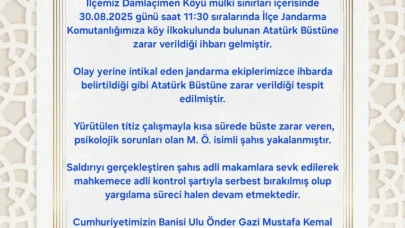 Göynücek’te Atatürk Büstüne Çirkin Saldırı!