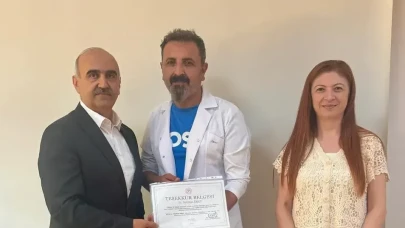 Sigara Bırakma Polikliniği Çalışanlarına Teşekkür Belgesi