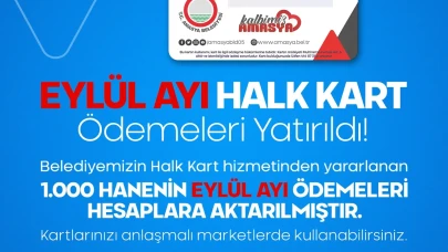 Amasya Belediyesi’nden 1.000 Haneye Eylül Desteği
