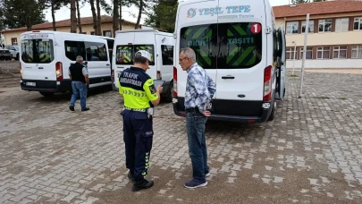 Merzifon'da Okul Servislerine Sıkı Denetim ve Trafik Eğitimi
