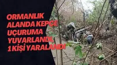 Feci Kaza: Kepçe Uçuruma Yuvarlandı, Operatör Yaralandı