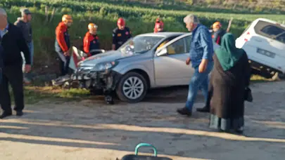 Amasya’da İki Araç Çarpıştı! 4 Kişi Hastanelik Oldu