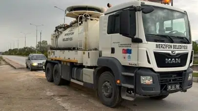 Merzifon İtfaiyesi Sel Felaketinde Havza'nın Yanında Oldu