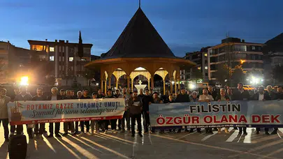Amasya’da Filistin’e Destek Sesi