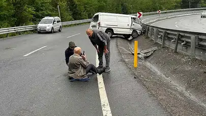 Yağmur Kazayı Getirdi: Sürücü Araçtan Fırladı
