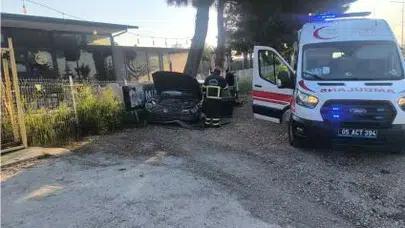 Samsun Yolunda Korkutan Kaza! Araç Duvara Çarptı: 1 Yaralı