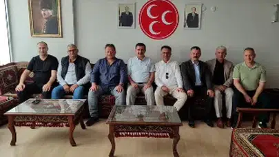 MHP Merzifon'da Yeni Binanın İlk Misafiri Aykut Erhan Oldu!