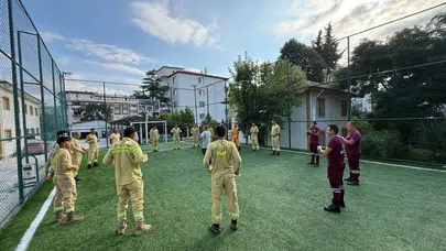 Amasya’da Yangına Karşı Hem Eğitim Hem Nöbet!