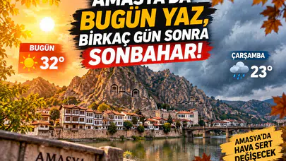 Amasya’da Hava Bir Gecede Değişecek!