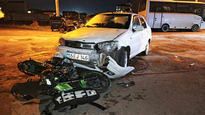 Otomobil ile Motosiklet Çarpıştı: 3 Yaralı