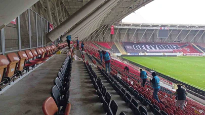 Çorum’da yükümlülerden spor tesislerindeki ve okullardaki temizlik-onarım çalışmalarına büyük destek