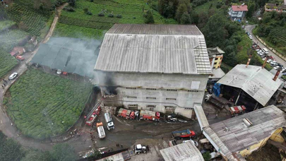 Çay Fabrikasının Deposunda Yangın