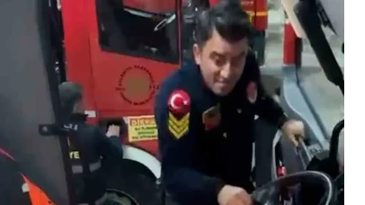 İtfaiye şoförüne yürek hoplatan sürpriz: "Anam anam benim ev"
