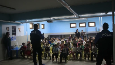 Amasya’da Minikler İçin Sahada Polis Var