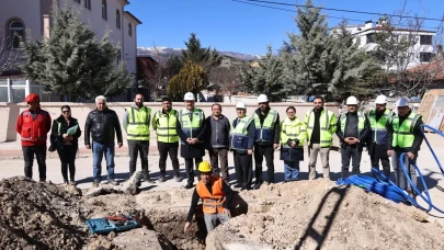 Merzifon’da Yeni Şebekeden İlk Su Verildi