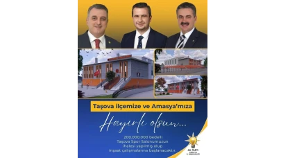 Taşova’ya Yeni Spor Salonu Müjdesi
